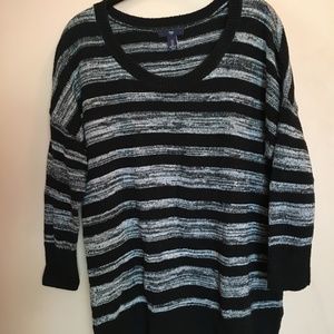 3/4 Sleeve Striped Sweater